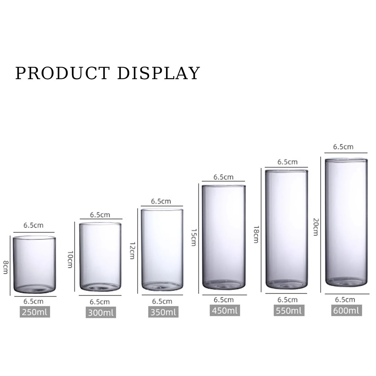 Desktop Glass Planter and Transparent Cylinder Vase
