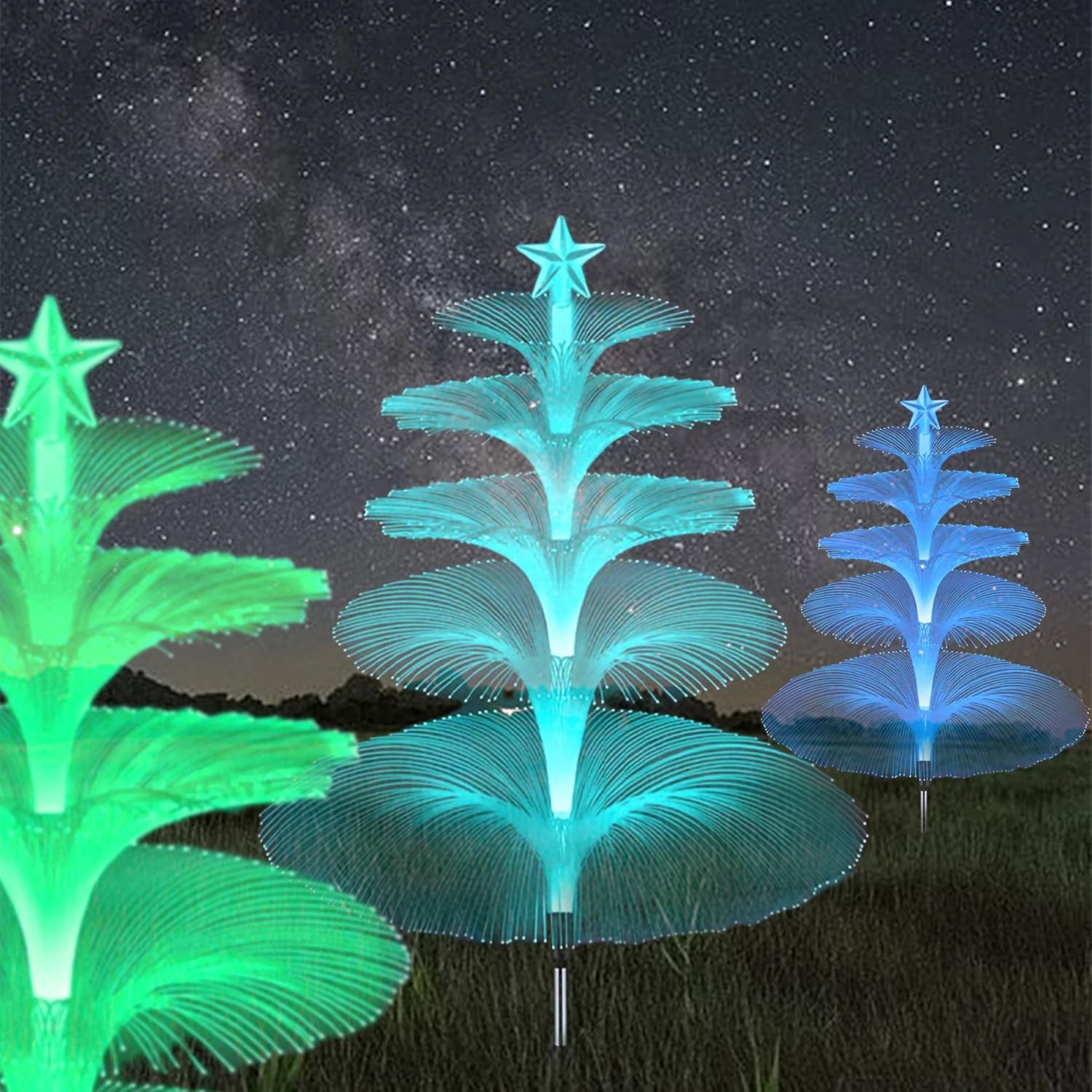 Solar Luminescent Jellyfish Bloom Stakes