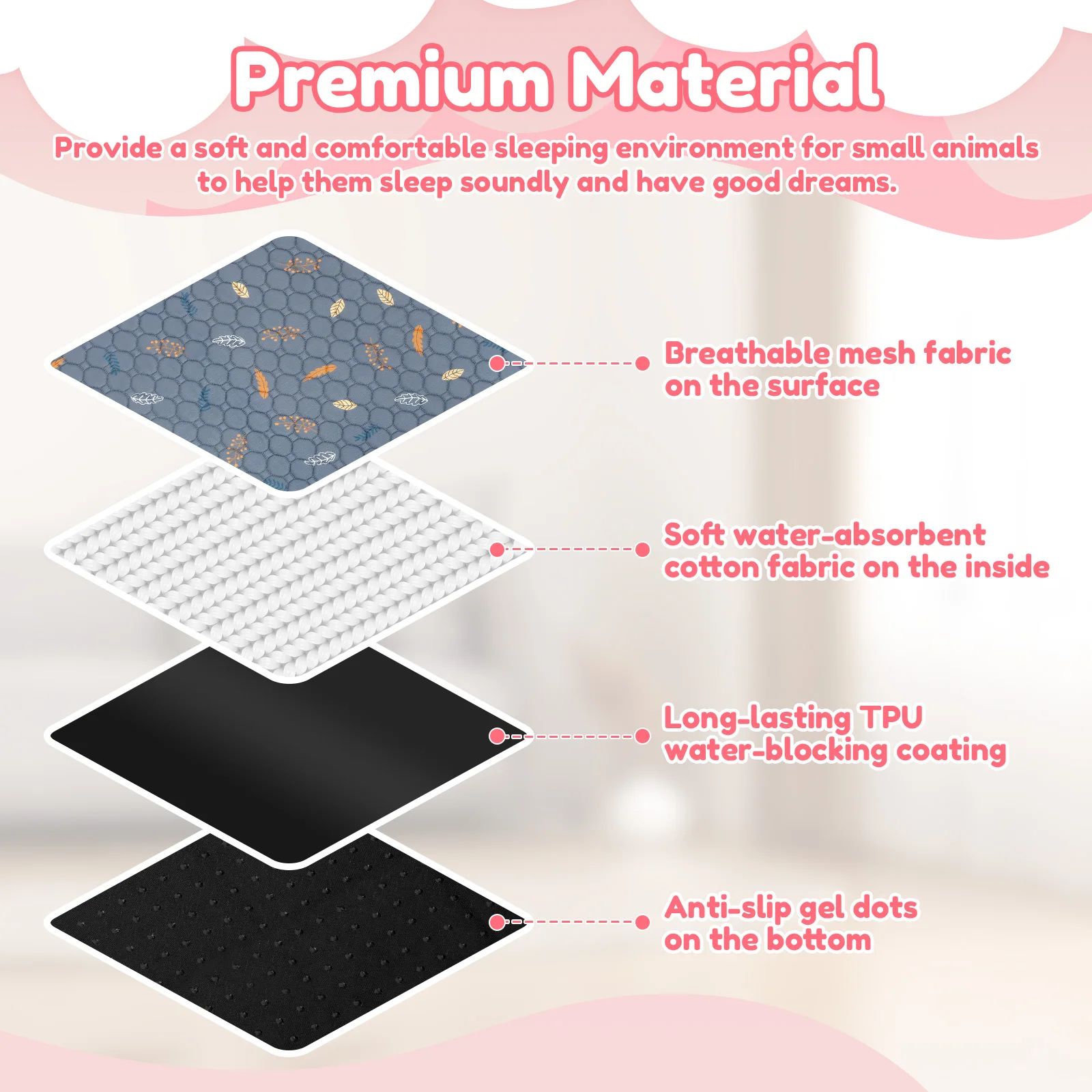 Washable Pet Cage Liner Mat