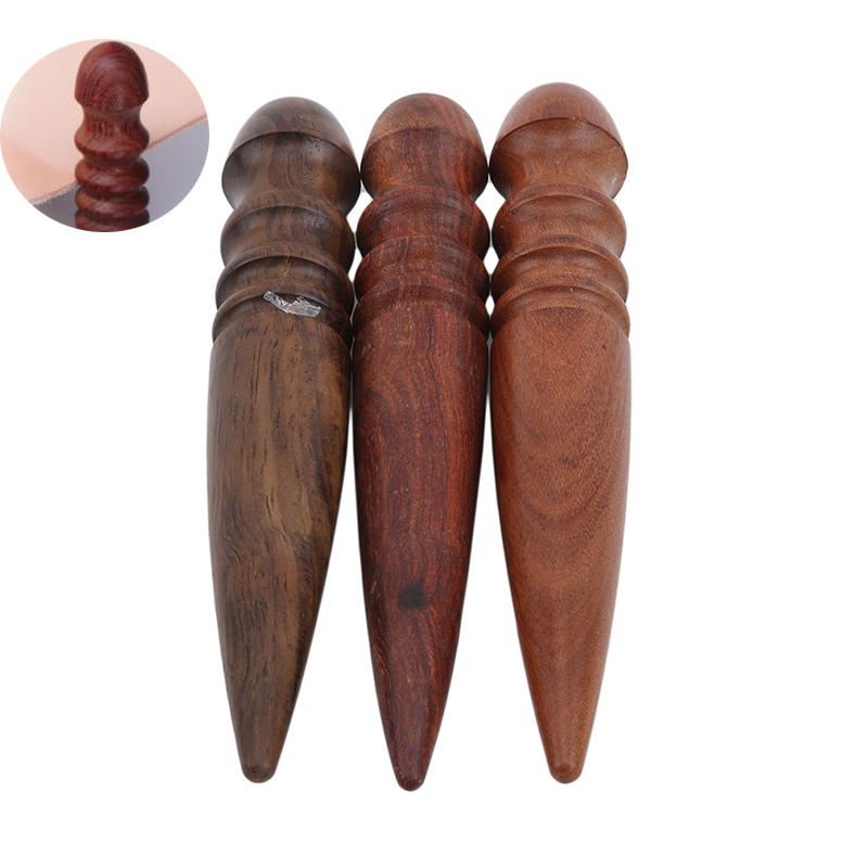 DIY Leather Craft Tools, Wood Slicker Burnishing Rod for Leather Edges, Slick Edge Trimmer Polishing Tool