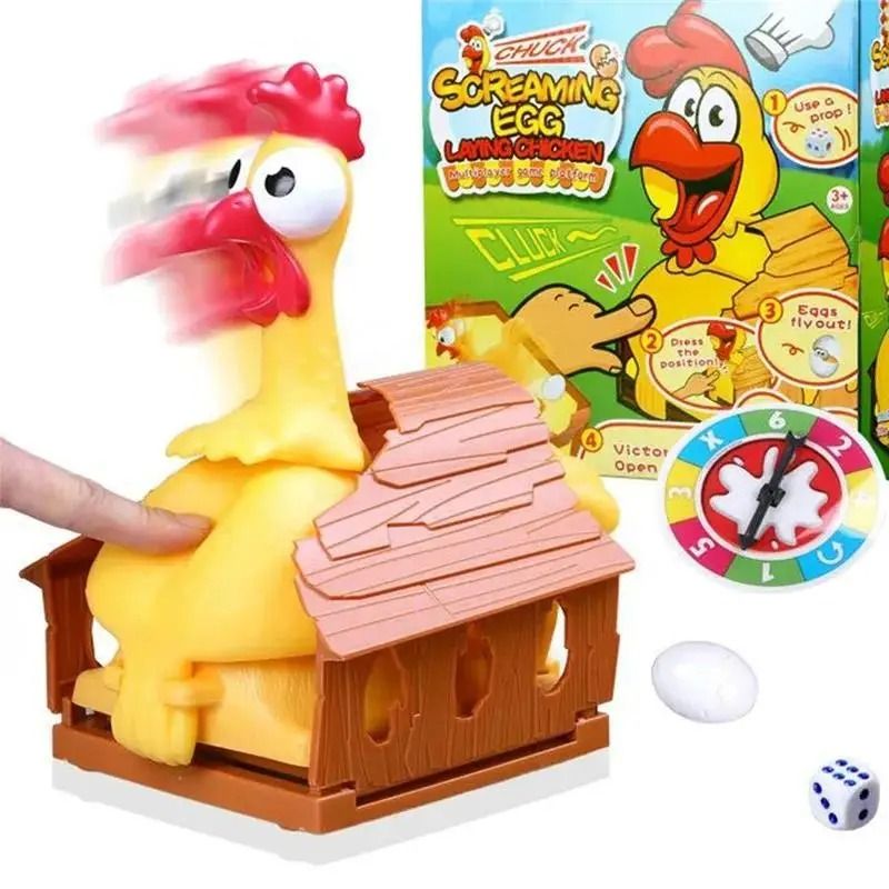 Squawk Chicken Egg Laying Board Game Toy Fun Family Party Game for Kids and Adults