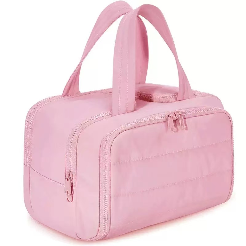Lightweight Makeup Bag for Women, Large Capacity Travel Cosmetic Pouch, Portable Wash Bag, Handheld Toiletry Organizer