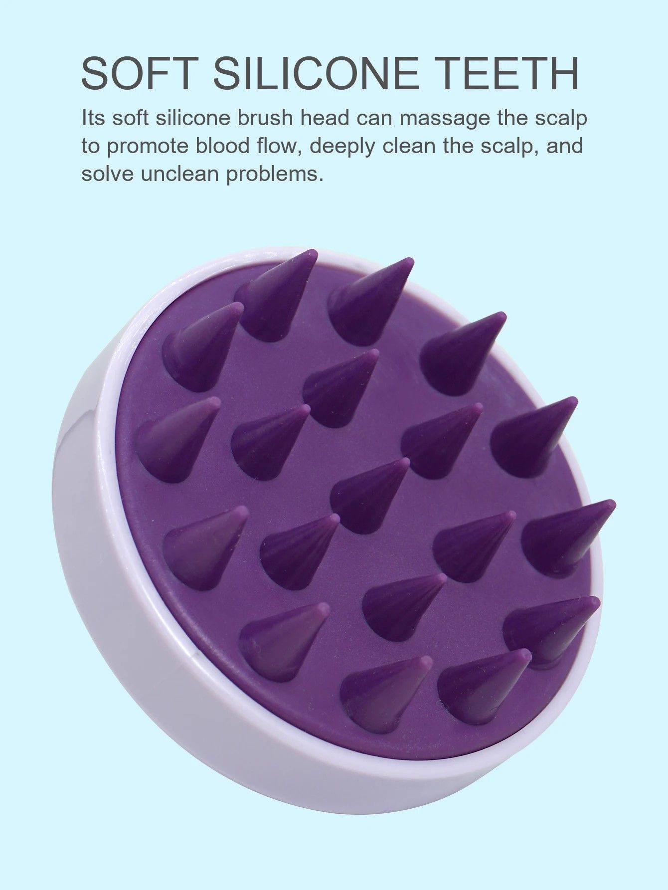 Silicone Spa Scalp Massager Brush – Ergonomic Deep-Clean Shampoo Comb & Scalp Massage Tool