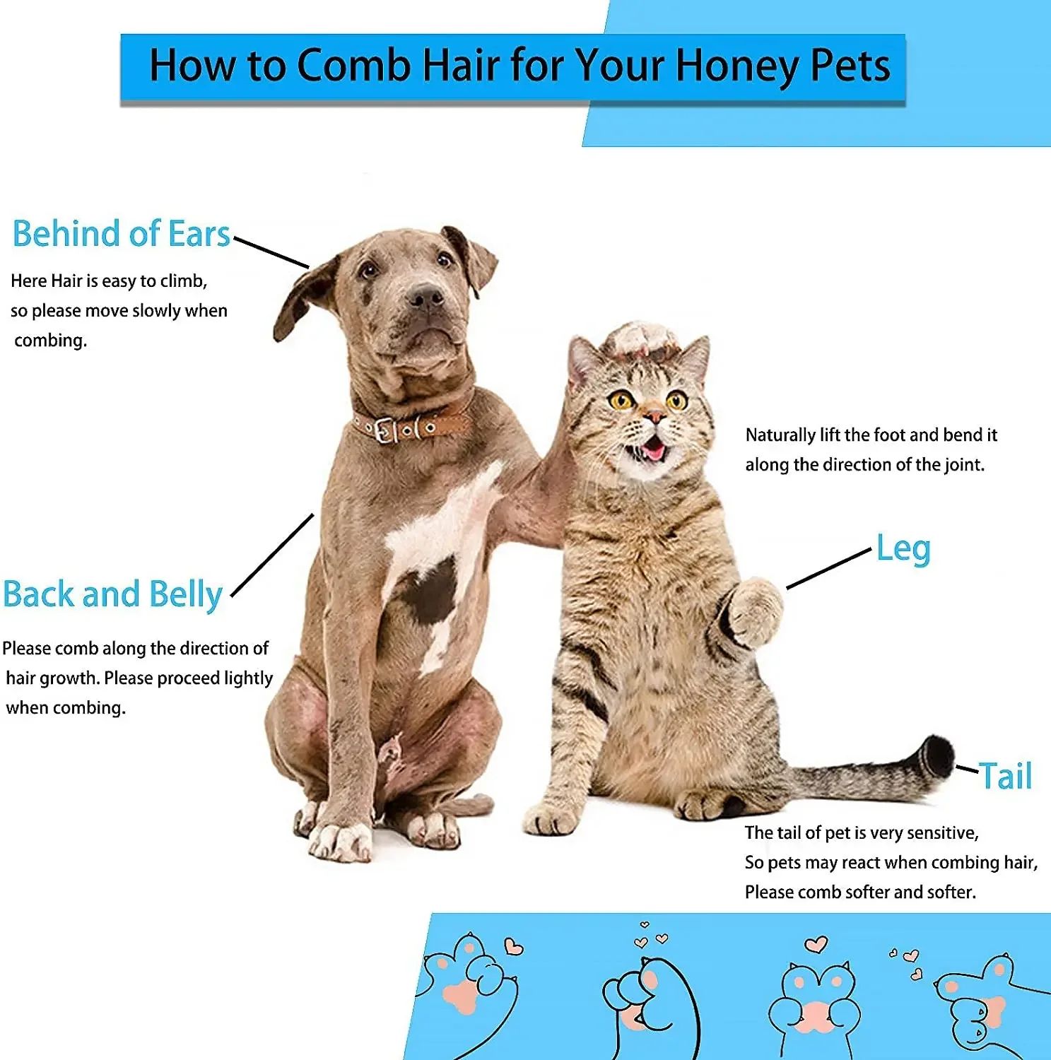 Pet Hair Remover Grooming Brush Comb