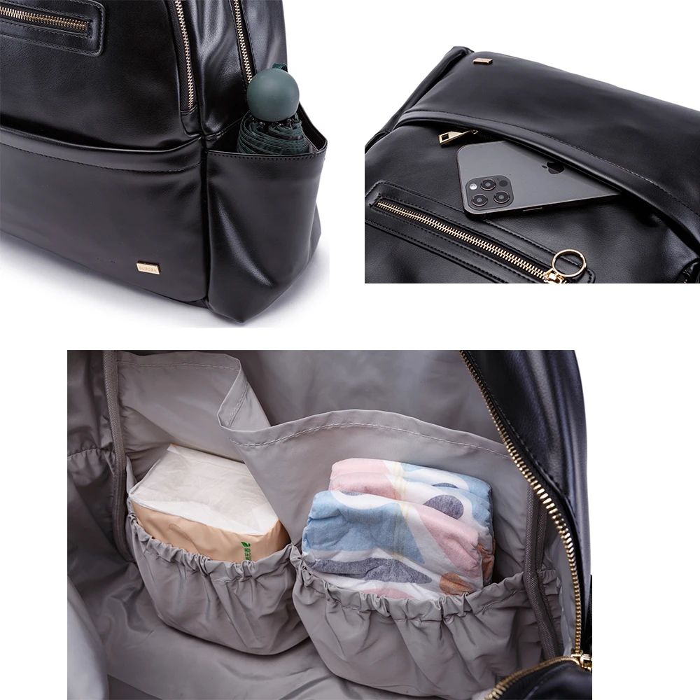 Soboba Waterproof Diaper Backpack – Large Capacity Baby Diaper Bag with Pacifier Case