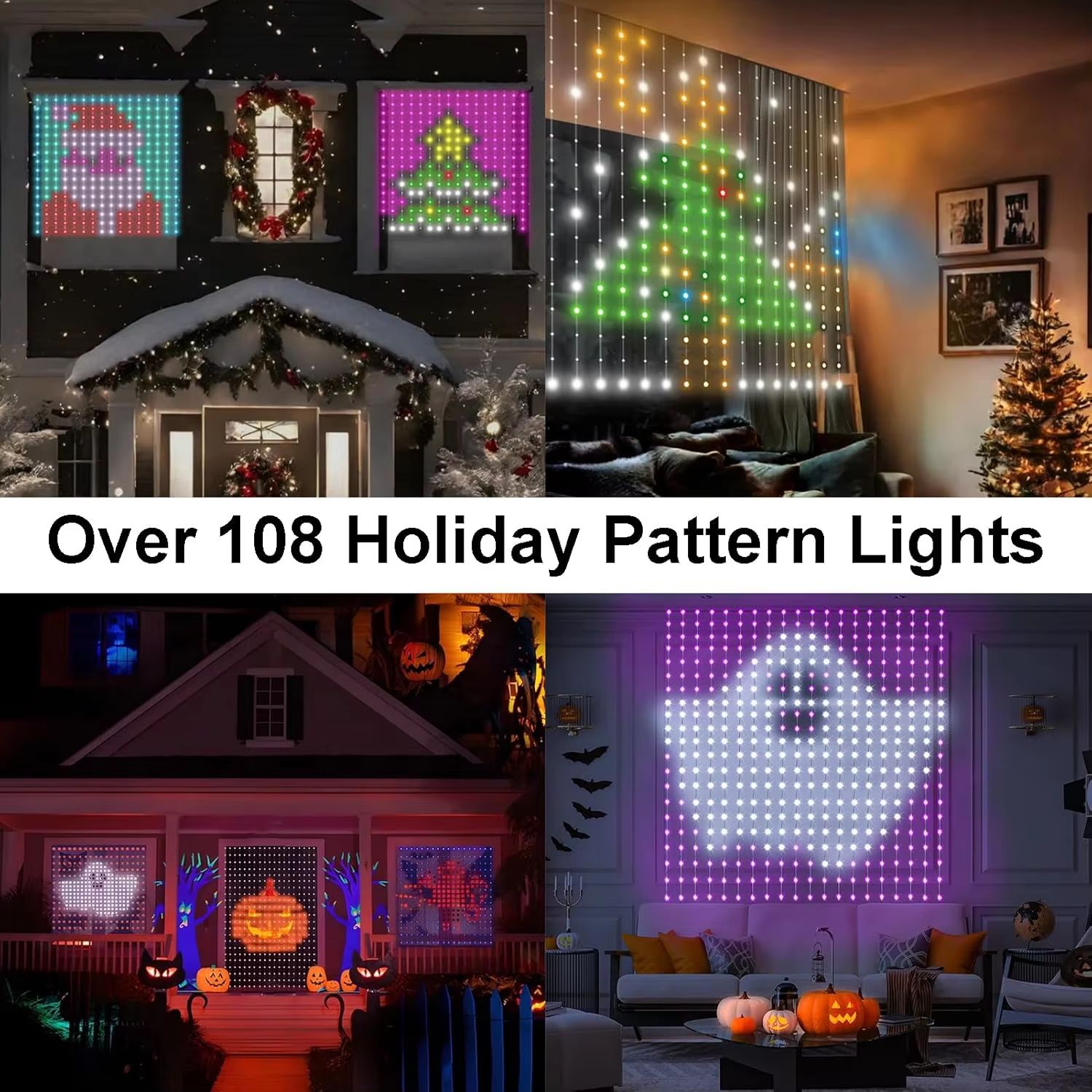 Smart LED Curtain Fairy Lights USB Powered with App and Remote Control