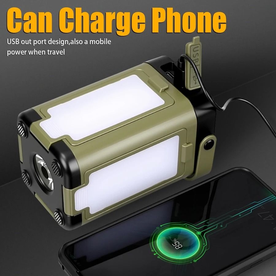 Rechargeable Folding LED Camping Lantern with Solar Charging