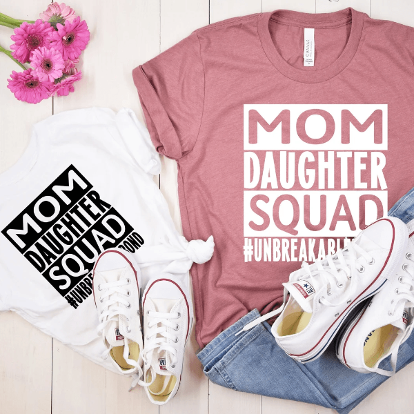 Mommy and Me Matching Shirts Mother Daughter Squad Cute Family Tee Unbreakable Bond Gift