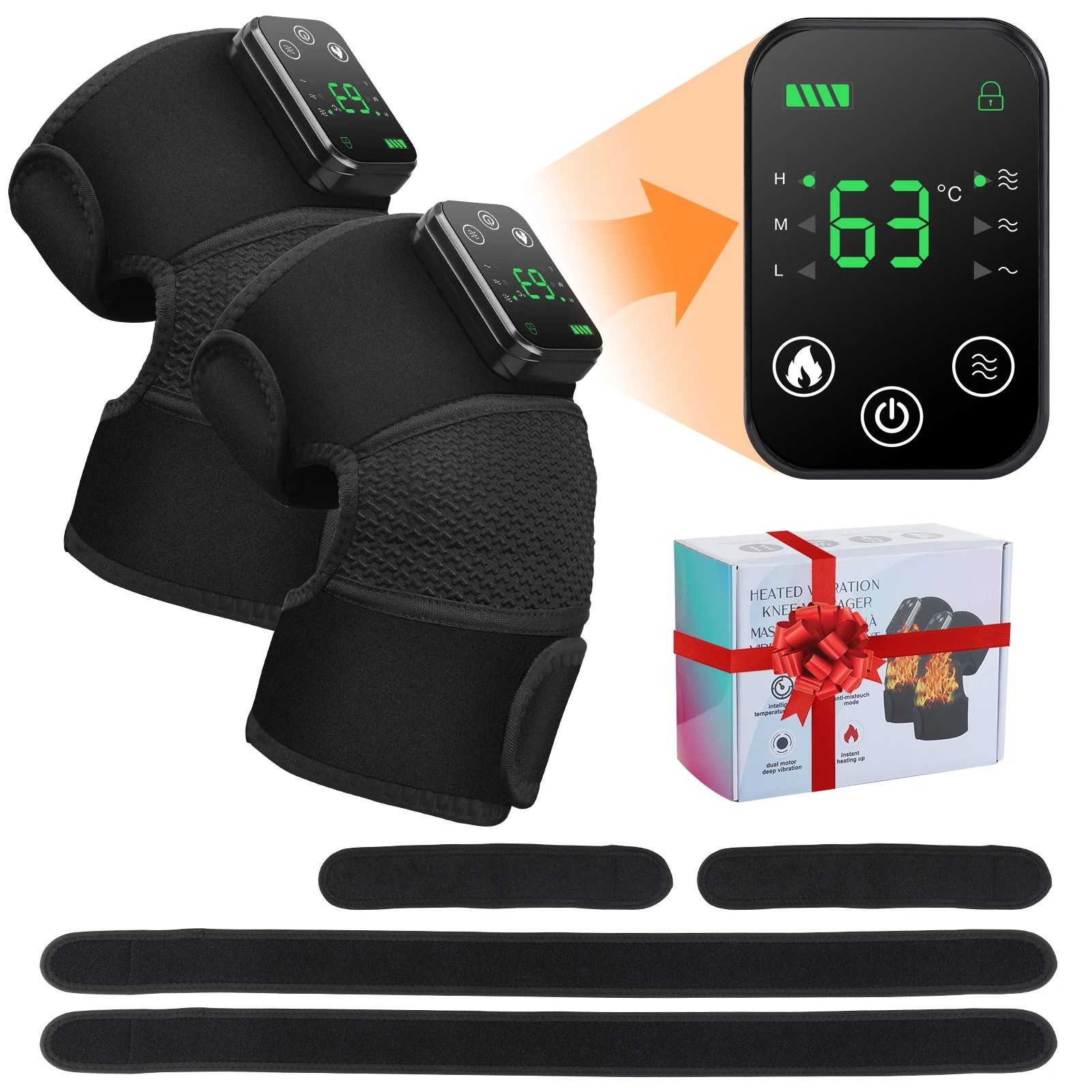 3 in 1 Heated Knee and Joint Massager with Vibration Therapy