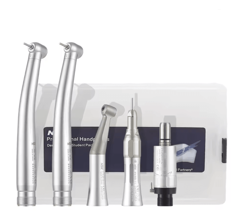 NSK FX Dual Drive Dental Handpiece Set 11 Contra Angle and High Speed Turbine