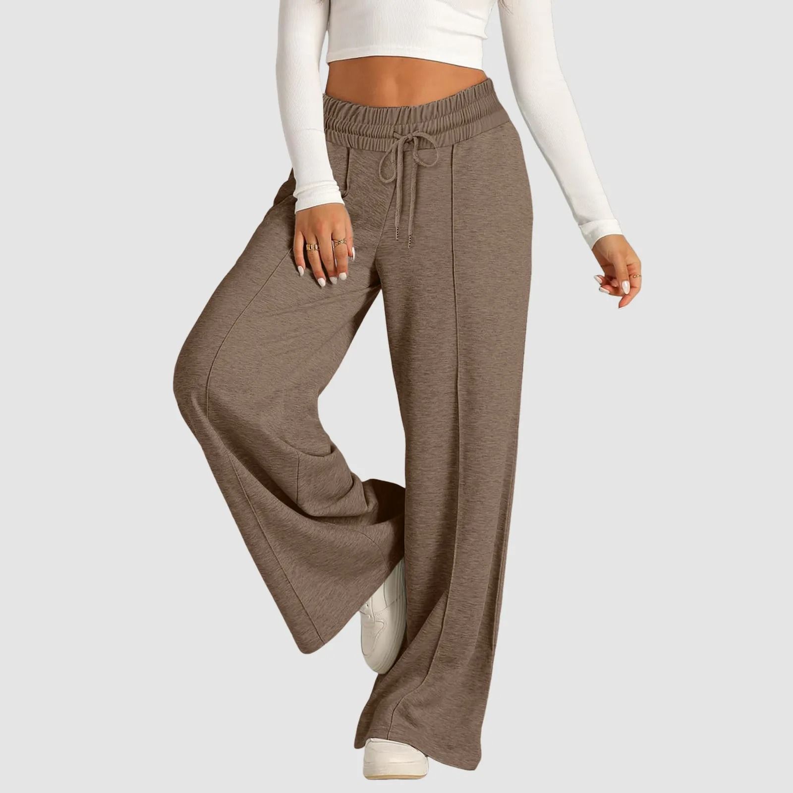 Womens Summer Tie Strap Wide Leg Jumpsuit Stretchy Casual Loose Pants