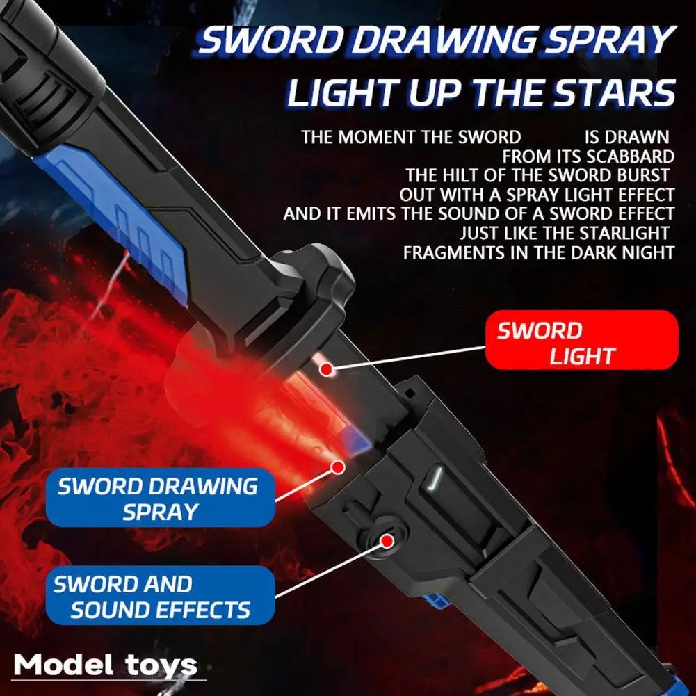 Star Spray lightsaber toy Double-Blade light up sword with Fog Glow Effect