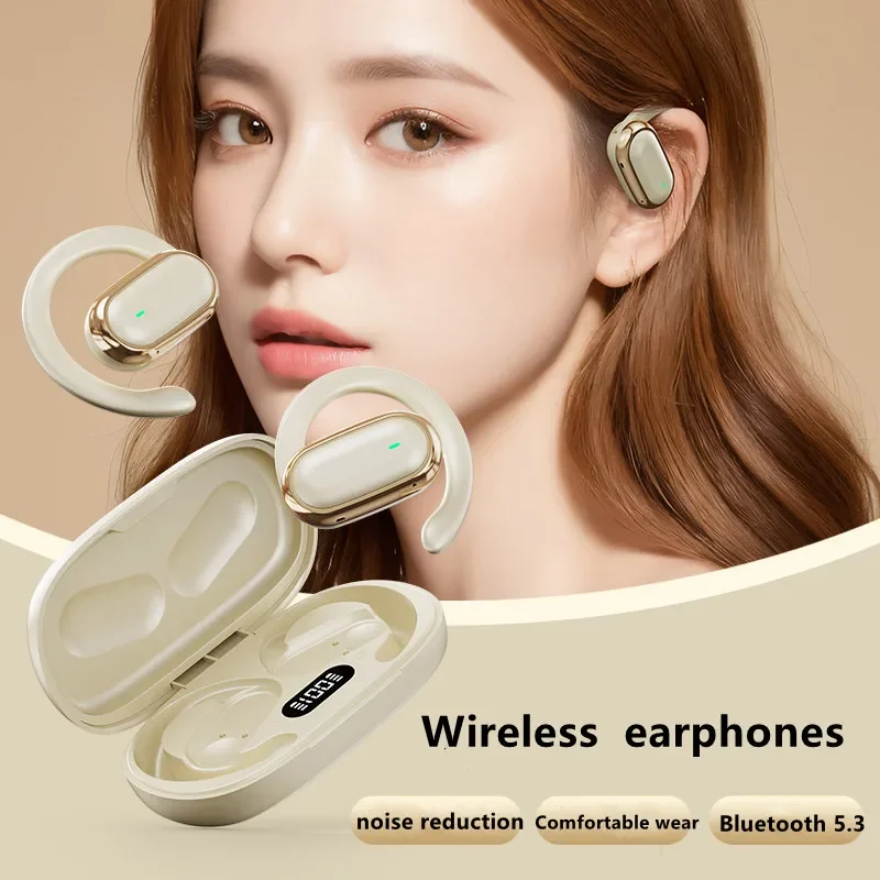 Wireless Bluetooth Earbuds with LED Display and Noise Reduction