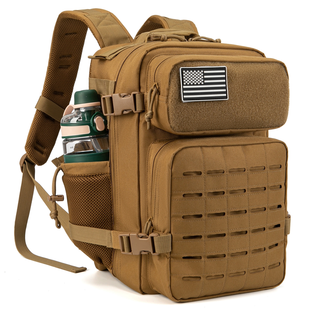 Tactical Backpack with MOLLE for Fitness, EDC, Hiking, and Survival Unisex with Bottle Holder