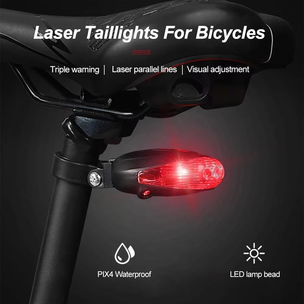 Rechargeable Bicycle Rear LED Tail Light for Night Riding Safety