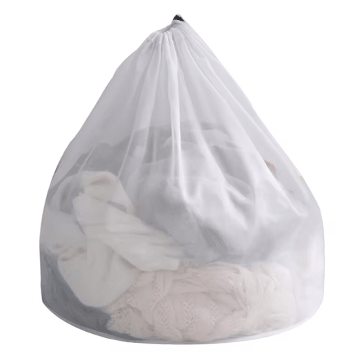 Durable Drawstring Mesh Laundry Bag Fine and Coarse Garment Protector for Delicates and Storage