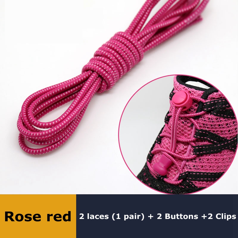 Elastic No Tie Shoelaces, Quick Rubber, Sneakers, Lazy Laces, Round Shoestrings, Stretching Lock