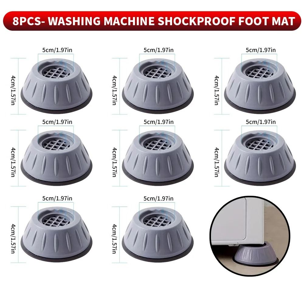 Washing Machine Shock Pad – Silicone Anti-Vibration & Noise Reduction Foot Pad