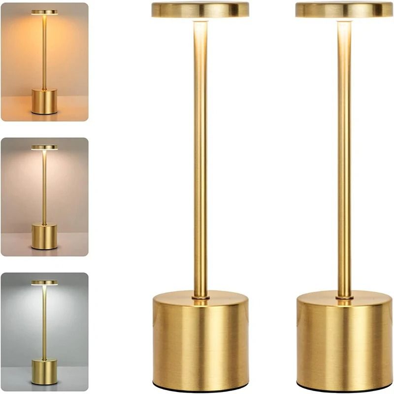 Rechargeable Simple Touch Sensor LED Table Lamp (2-Piece Set)
