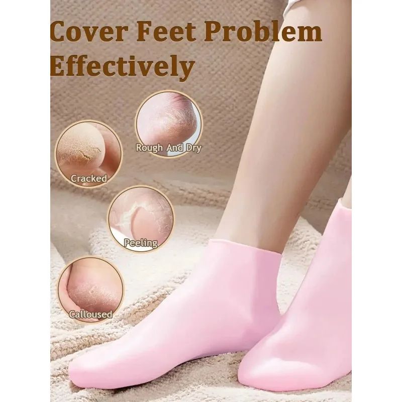 Silicone Moisturizing Foot Care Socks for Soft Heels