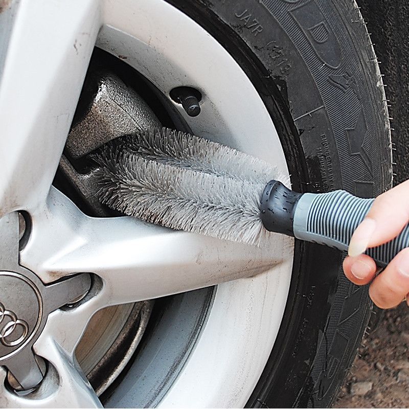 Car Wheel Cleaning Brush Professional Tire & Rim Detailing Tool for Wet & Dry Use