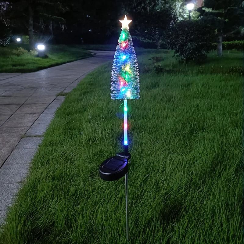 Solar Powered Mini Christmas Tree Stakes