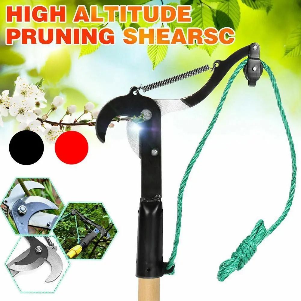 High-Branch Telescopic Scissors & Fruit Picker – Pulley-Assisted Trimming & Harvesting Tool