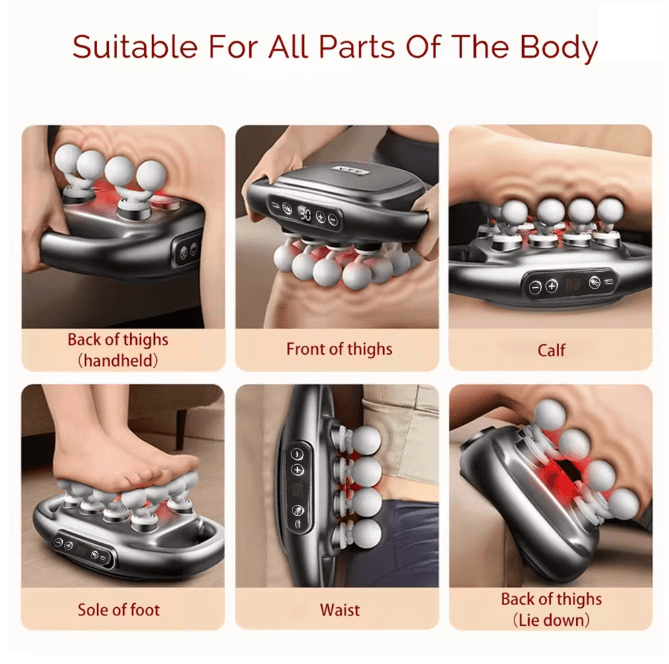 Deep Tissue Massage Gun Electric Muscle Massager with 16 Heads