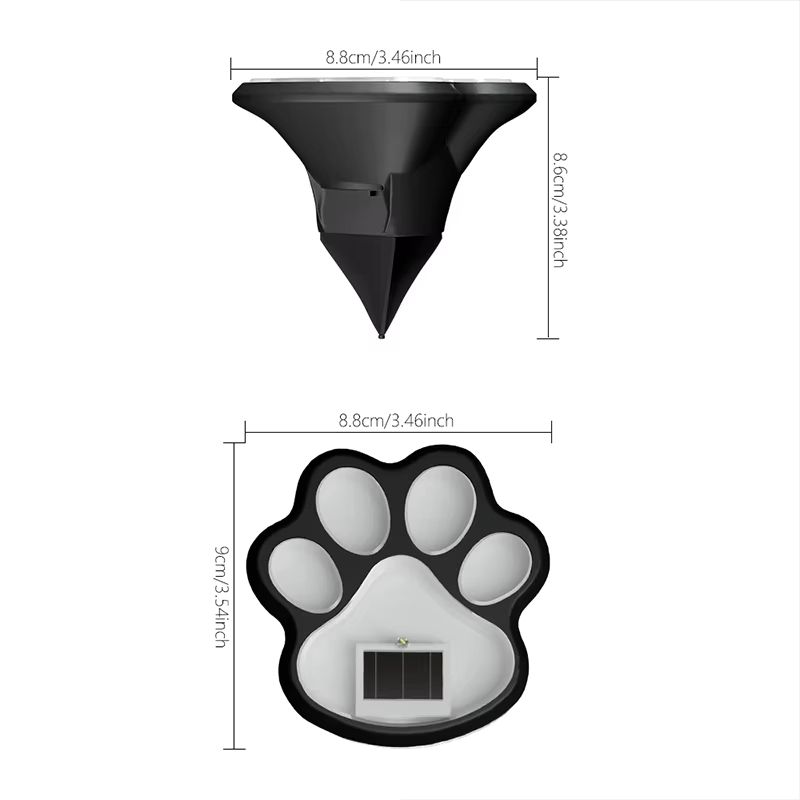 Solar Paw Print LED Garden Lights Waterproof Outdoor Pathway Lawn Decor