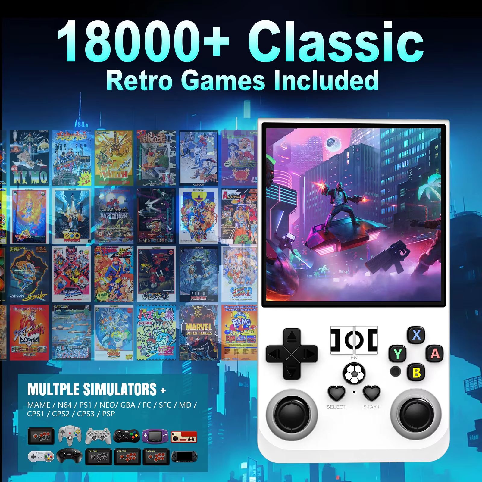 Retro R36 Pro Handheld Game Console – 3.5inch IPS Portable Player with 128GB Linux System & Preloaded Games