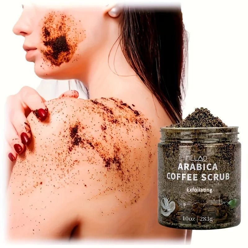 MELAO Arabica Coffee Body Scrub Exfoliating Dead Sea Salt Skin Care Scrub
