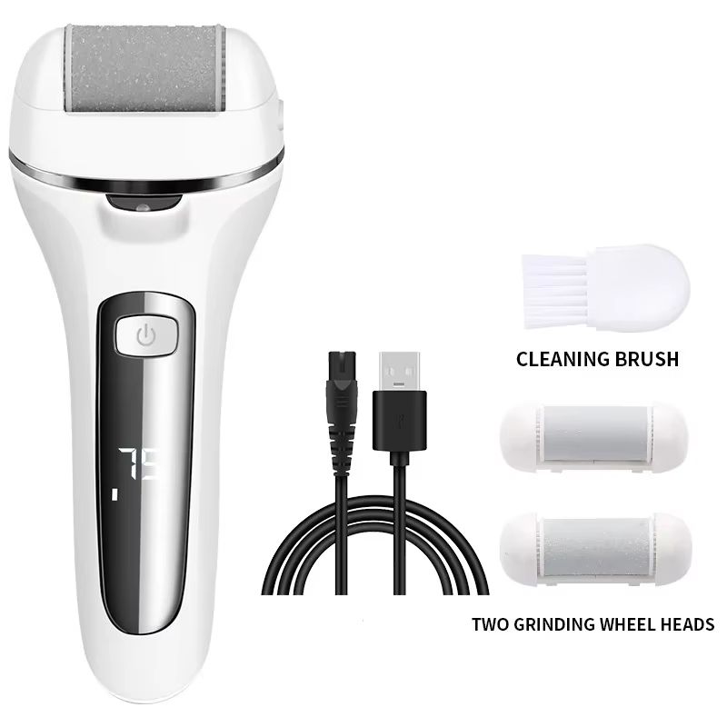 Rechargeable Electric Callus Remover Foot File With 3 Grinding Heads