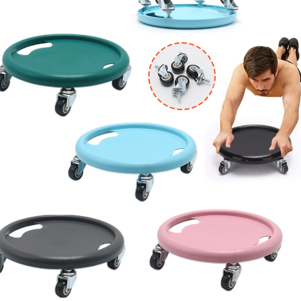 Abdominal Disc Skateboard Roller Plate Wheel – Stainless Steel Fitness Gym Equipment for Abs & Core Training