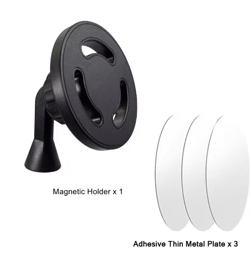 Universal Magnetic Phone Tripod Mount with 360° Rotation & 1/4 Screw Adapter