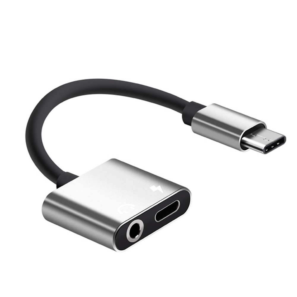 2 in 1 Charging USB C Type-C Audio Splitter, Earphone Adapter