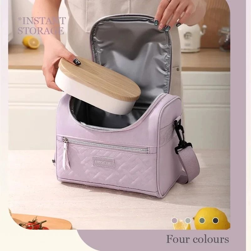 Premium Large-Capacity Insulated Shoulder Bento Bag