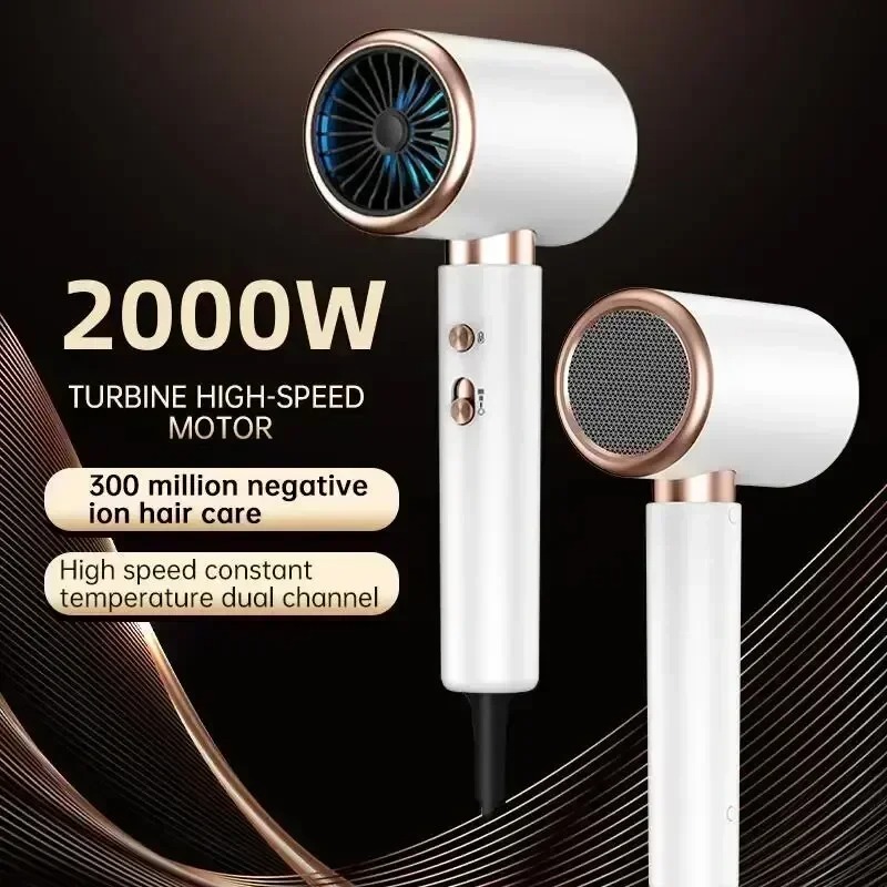 Ionic Hair Dryer, Professional Blow Dryer, Speed Dual Temp, Low Noise, Lightweight for Daily Home Use