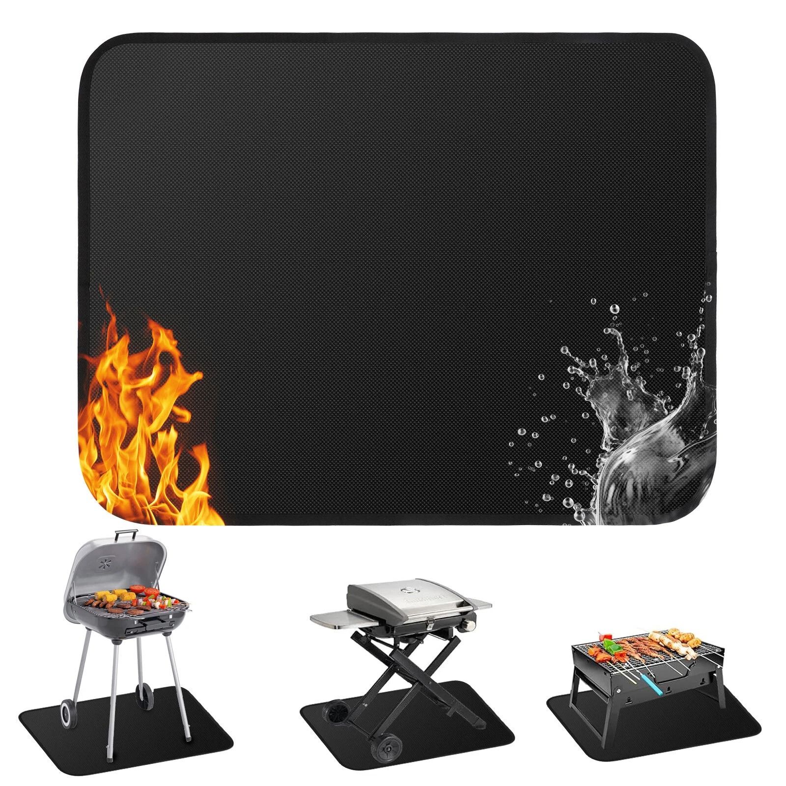 Under Grill Mat Fireproof Deck Protector for Outdoor Grills