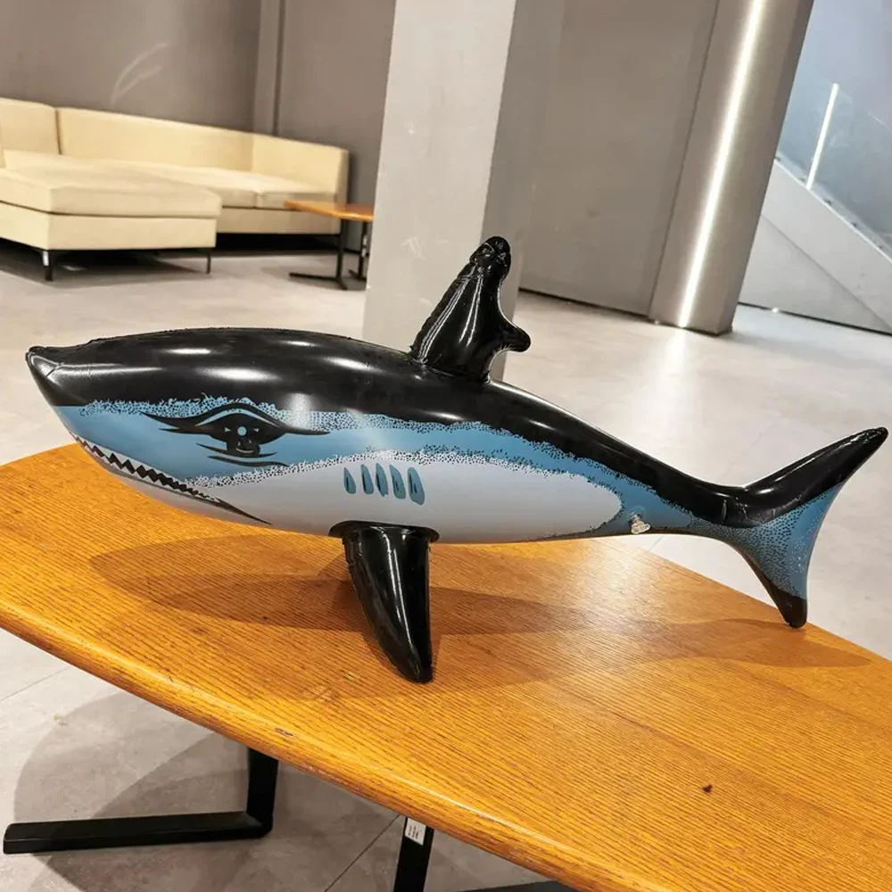 Shark Pool Toy Giant Ride On for Kids Summer Water Fun Float