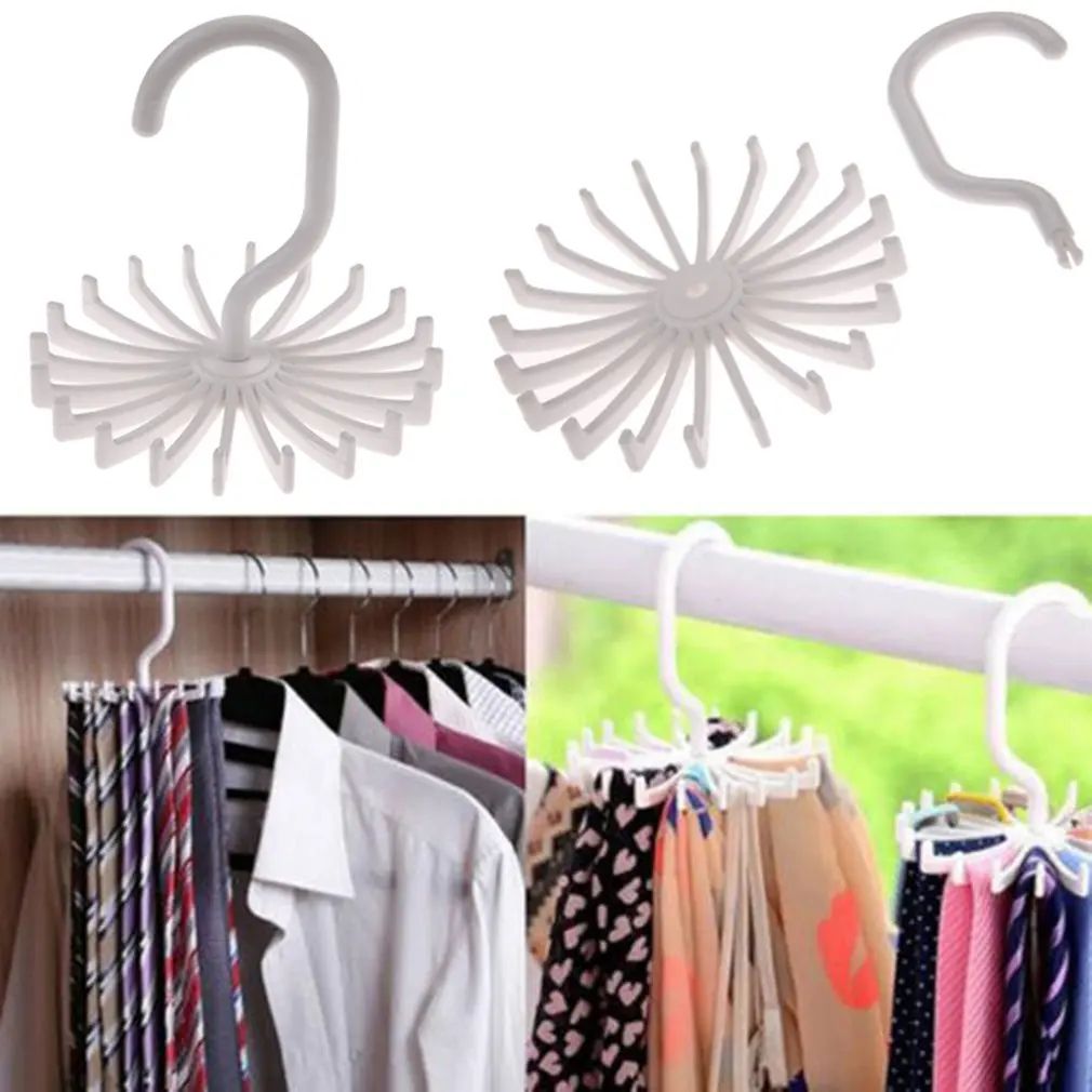 360 Degree Rotating Scarf and Tie Hanger Rack
