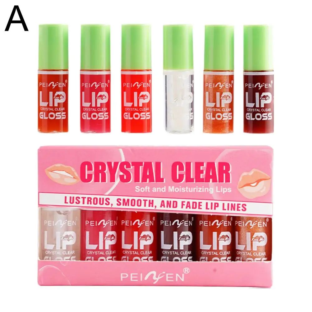 6 Piece Hydrating Lip Oil Gloss Set Moisturizing Lip Gloss Collection