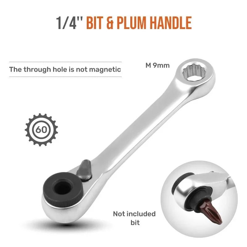 Mini 1 4 Inch Ratchet Wrench Double Ended Quick Socket Wrench Set