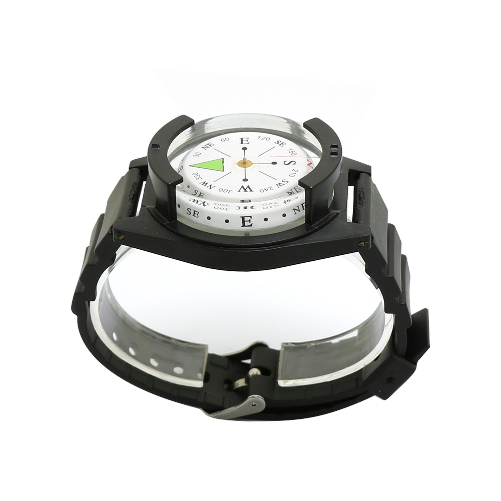 Wrist Compass Watch Survival Bracelet, Outdoor EDC Compass Strap for Hiking and Navigation