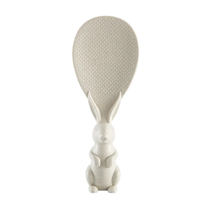 Creative Rabbit Spoon, Wheat Straw Rice Shovel, Non-Stick Cooker Spoon