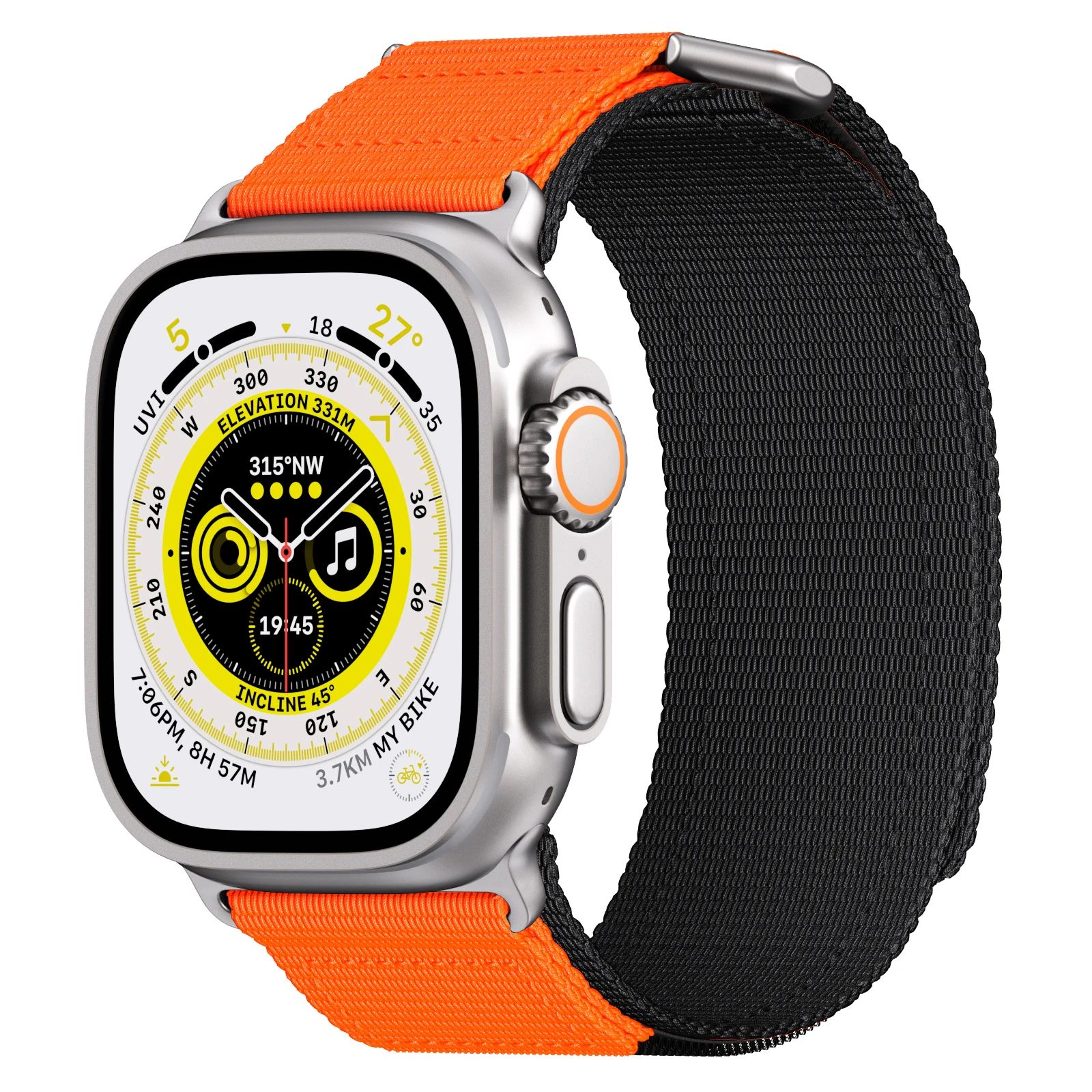 Premium Nylon Sport Strap for Apple Watch 38mm to 49mm Durable Adjustable Band
