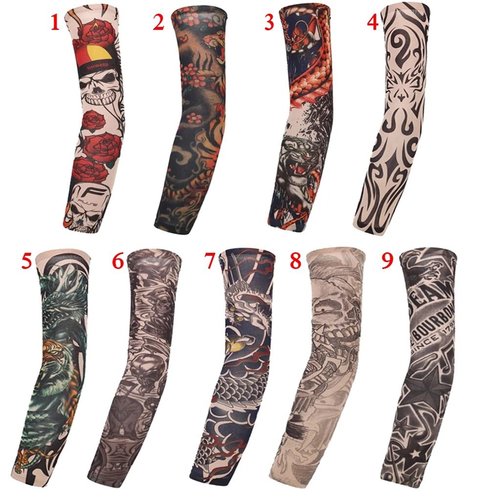 Flower Arm Tattoo Sleeves – Seamless UV Sunscreen Protection – High-Yield Athletic Interaction Hub