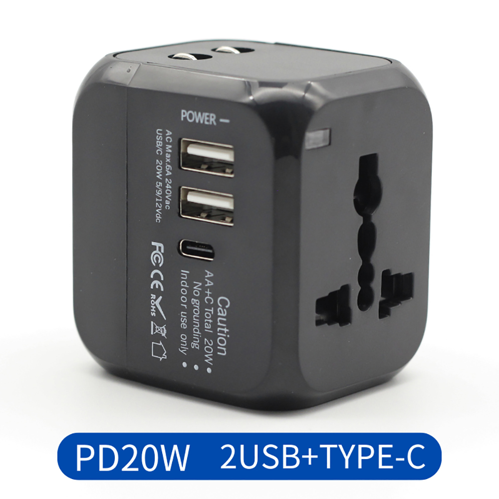 Multifunctional Power Charger Adapter Universal Travel Conversion Socket PD