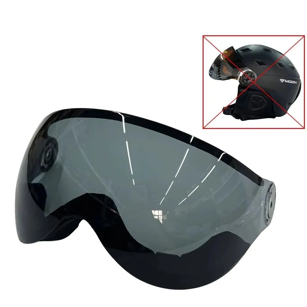 Integrally Molded PC EPS Skiing Helmet with Built-In Goggles