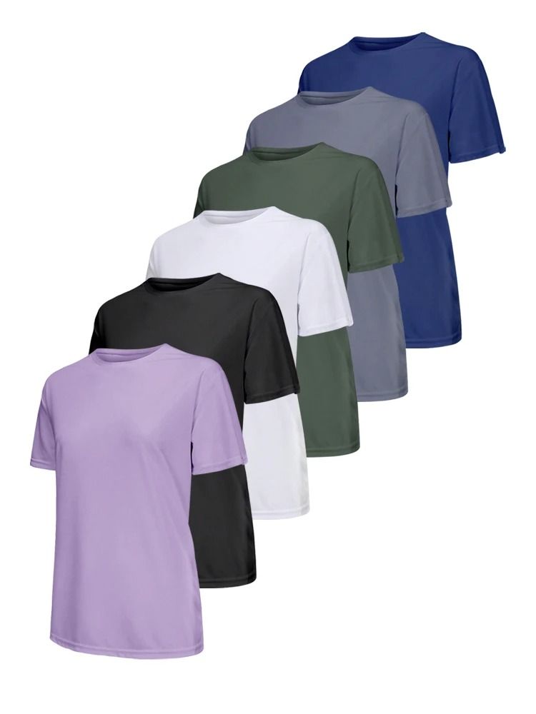 Women Solid Color Ultralight Quick Dry Sport T Shirt