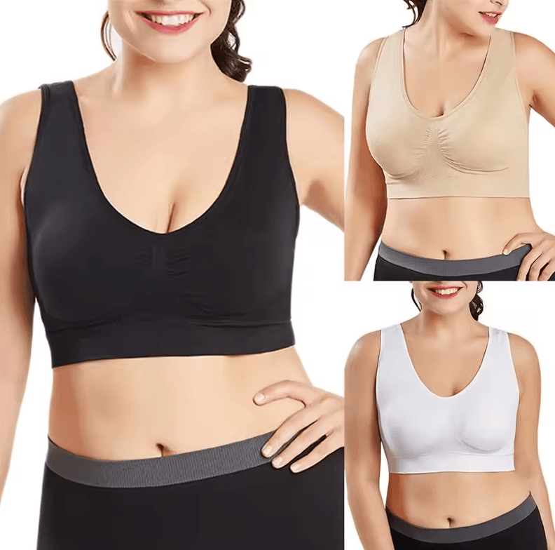 Womens Seamless Sports Bra | Breathable Yoga & Running Fitness Crop Top